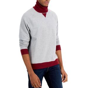 CLUBROOM Mens Gray Turtle Neck Classic Fit Fleece Sweatshirt XXL